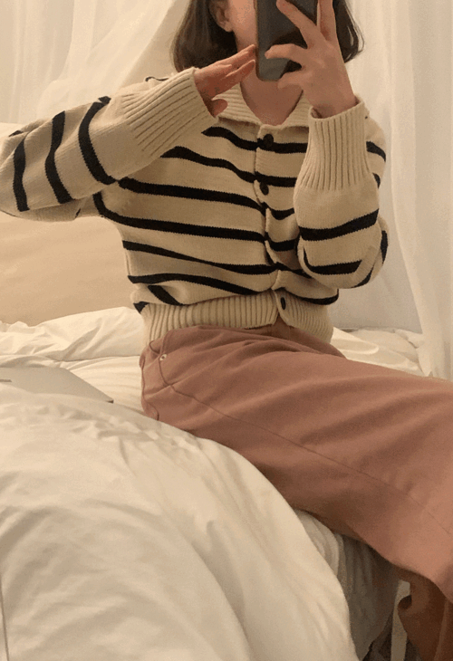 yui stripe cardigan